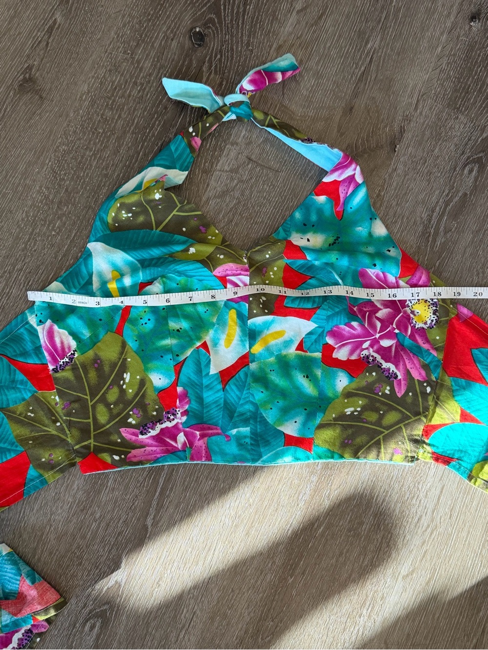 Vintage Cotton Hawaiian Crop Top - Picture 7 of 7